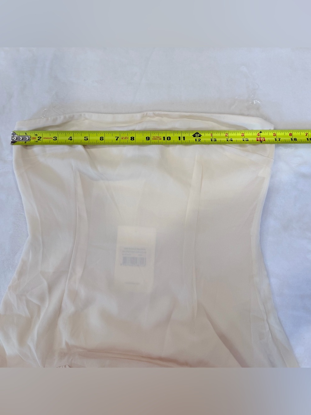Strapless ivory Maxi Dress - Elegant Evening Gown - Picture 6 of 9